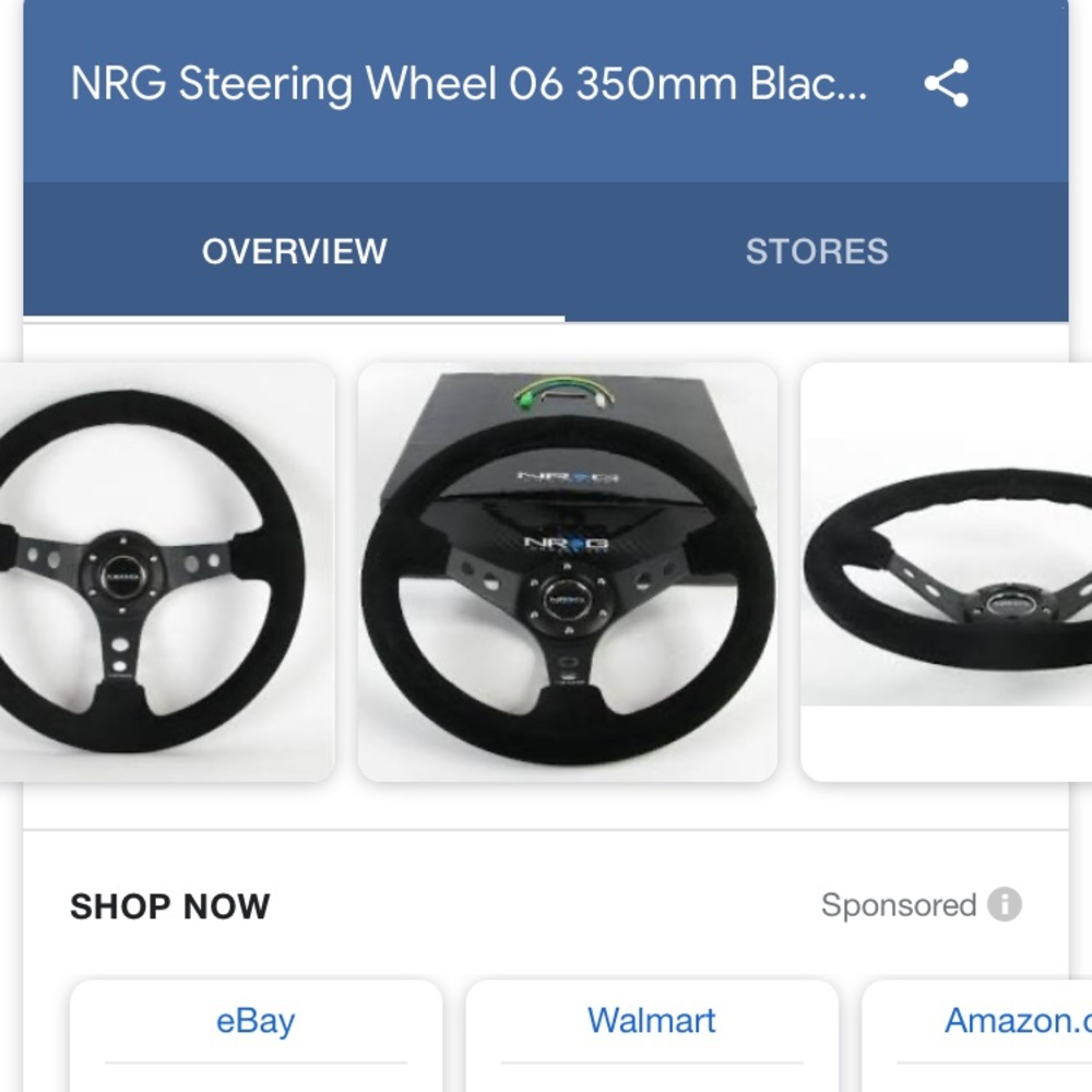 Full NRG steering wheel set